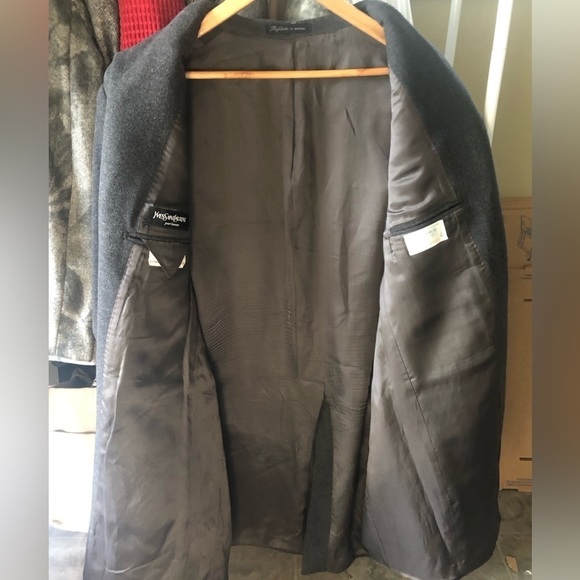 YVES SAINT LAURENT Milano Italian Wool Cashmere Blazer Coat - Picture 3 of 8